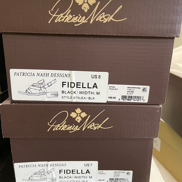 BNIB Patricia Nash leather sandal Black 8 - Picture 9 of 9